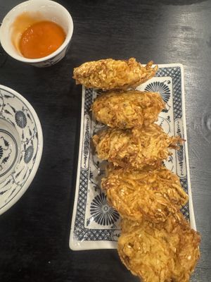 mushroom fritters  at Tam Coc Ngo Dong Homestay and Vegan Restaurant in Ninh Binh