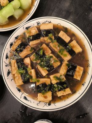 Tofu with seaweed at Tam Coc Ngo Dong Homestay and Vegan Restaurant in Ninh Binh