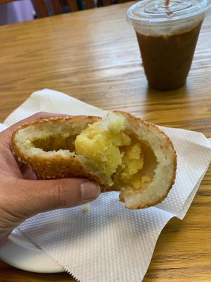 Mung bean sesame balls at ChuMinh Tofu and Veggie Deli in Seattle