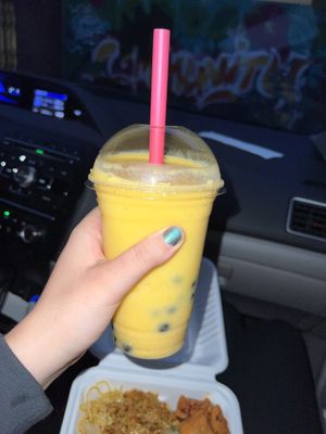 Mango boba smoothie   at ChuMinh Tofu and Veggie Deli in Seattle