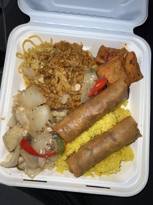 Some buffet food  at ChuMinh Tofu and Veggie Deli in Seattle