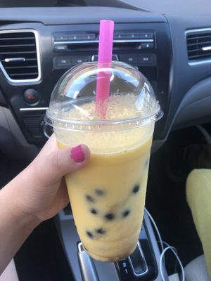 Mango boba smoothie   at ChuMinh Tofu and Veggie Deli in Seattle