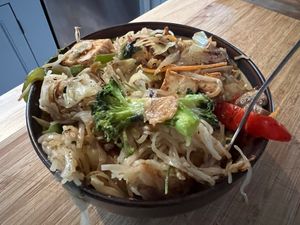 Stir-fried Rice Noodles at ChuMinh Tofu and Veggie Deli in Seattle