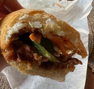 BBQ Pork Banh Mi at ChuMinh Tofu and Veggie Deli in Seattle