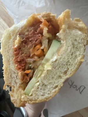 BBQ duck bahn mi  at ChuMinh Tofu and Veggie Deli in Seattle