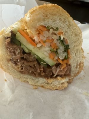 BBQ pork bahn mi  at ChuMinh Tofu and Veggie Deli in Seattle