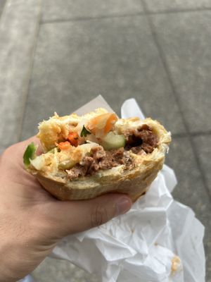 “pork” banh mi  at ChuMinh Tofu and Veggie Deli in Seattle