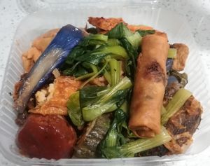 Choice from the buffet at ChuMinh Tofu and Veggie Deli in Seattle