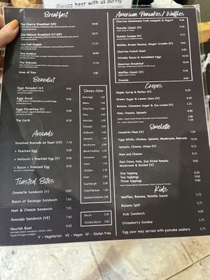 Ask and it can be made vegan pancakes and waffles with cherry compote and maple syrup as toppings yum   at Cherries and Tea Cafe in Letchworth