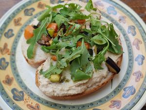 Bruschette Sababa at Humus in Bolzano