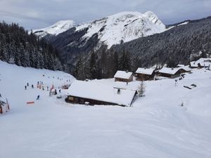 Restaurant La Ferme - View from top. Along piste Parchets / TC Ardent cable car. at Restaurant La Ferme in Montriond