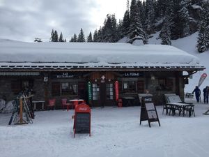 Restaurant La Ferme - Front/side view. at Restaurant La Ferme in Montriond