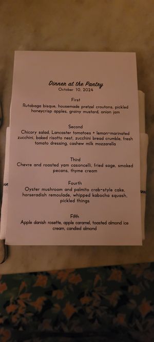 Menu at Miss Rachel's Pantry in Philadelphia