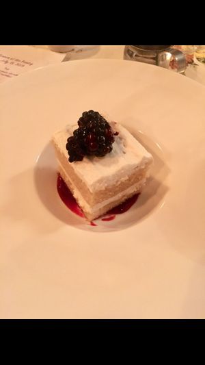 Vanilla and buttercream shortcake with blackberries  at Miss Rachel's Pantry in Philadelphia