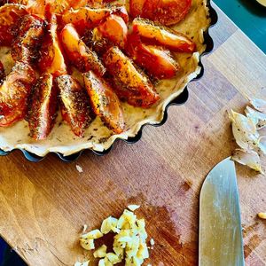 grilled tomato quiche at The Break Cafe in Thisted