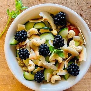 quinoa salad with local goodies at The Break Cafe in Thisted