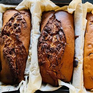 homemade banana cake  at The Break Cafe in Thisted