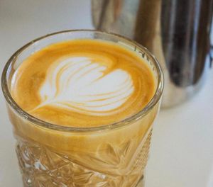 oat milk latte  at The Break Cafe in Thisted