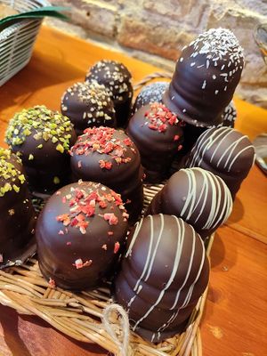 Vegan "Flødebolle" at The Break Cafe in Thisted