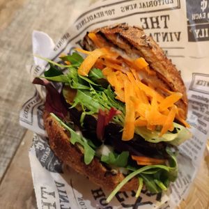 Sandwich of the day - with smoked tofu at The Break Cafe in Thisted