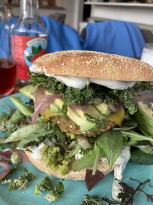 PeasFull burger 😋👍  at The Break Cafe in Thisted