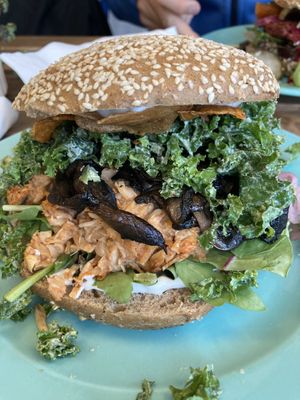 Jackfruit BBQ burger  at The Break Cafe in Thisted