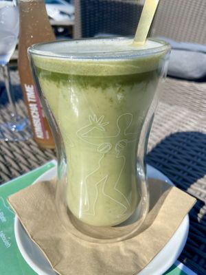 Matcha Lattee  at The Break Cafe in Thisted