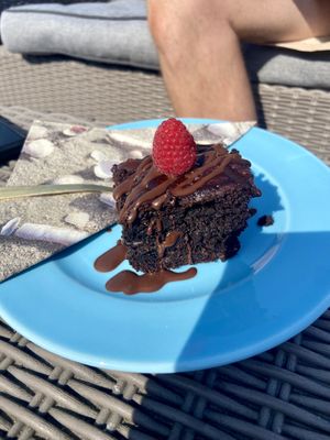 Sweet potato brownie  at The Break Cafe in Thisted