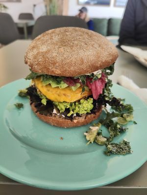 Quinoa burger at The Break Cafe in Thisted