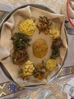 The vegan sampler is delicious!   at Marathon Restaurant in North London