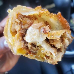 Vegan eggrolls...A guest popup event that held there. at BK Juices in Frederick