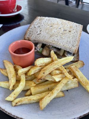 vegan club sandwich  at Ronda Café in Lourinha