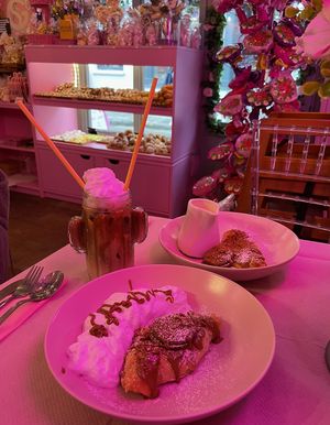 Biscoff croissant with vegan cream   at LG Cafe in Arundel