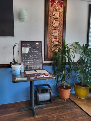 Drink menu at Thai Racha in New Braunfels