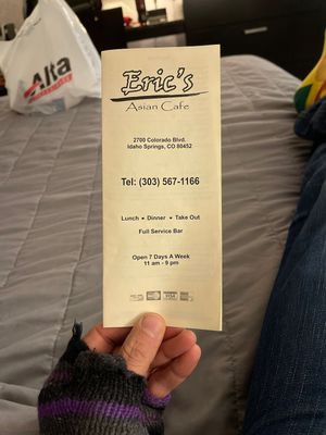   at Eric's Asian Cafe in Idaho Springs