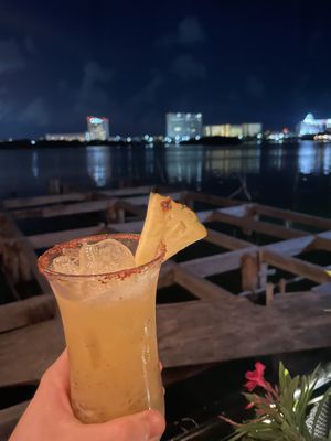 Tropical mezcal cocktail 👌  at Mayan Monkey in Cancun