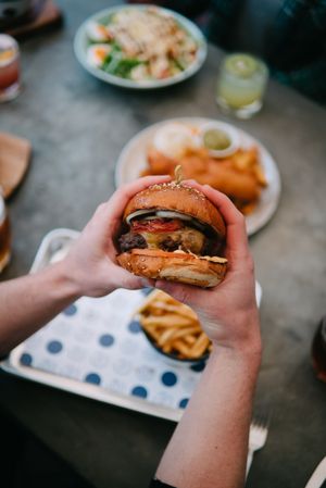 Vegan World Burger at The World Bar and Resturant in Queenstown