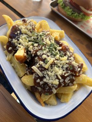 Vegan Poutine   at The World Bar and Resturant in Queenstown