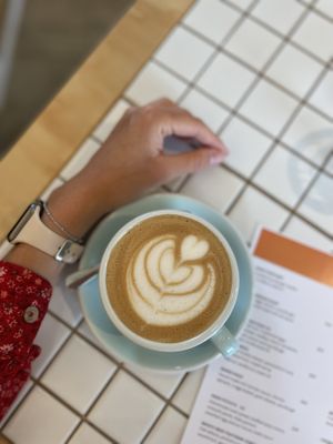 Flat white oat   at Little Ginger in Waterloo