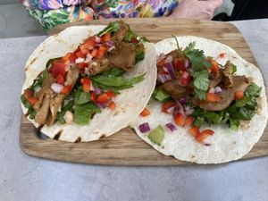 Chick’n tacos   at Hotel Lona in Frankston