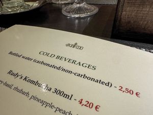 part of menu at Agni Food in Vilnius