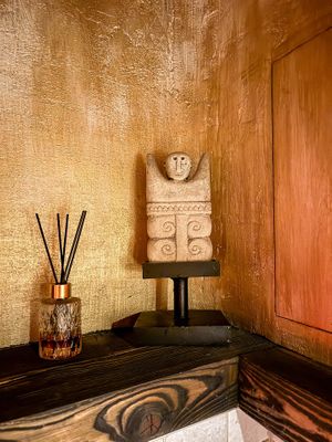 interior, restroom at Agni Food in Vilnius