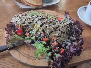 Rustic bread at Deli Kitchen in Munich