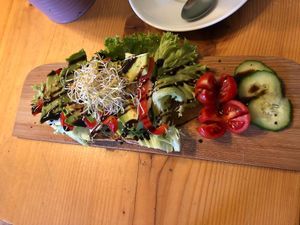 Vegetarian sandwich at Deli Kitchen in Munich