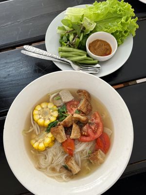 Pho   at Kaun Im Yok Vegan Restaurant - H&H in Vang Vieng