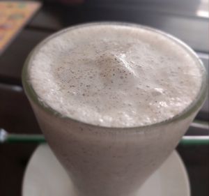 Dragonfruit shake at Kaun Im Yok Vegan Restaurant - H&H in Vang Vieng