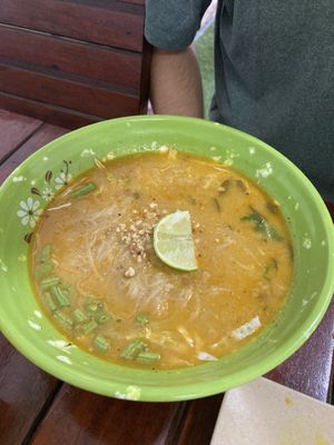 Coconut noodle soup   at Kaun Im Yok Vegan Restaurant - H&H in Vang Vieng