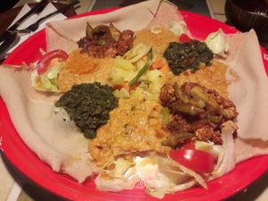 vegan platter at Mogogo in Karlsruhe