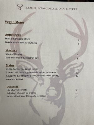  #Veganuary at Loch lomand Arms in Luss