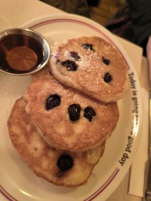 Blueberry pancakes at The Breakfast Club - Soho on Berwick St in London